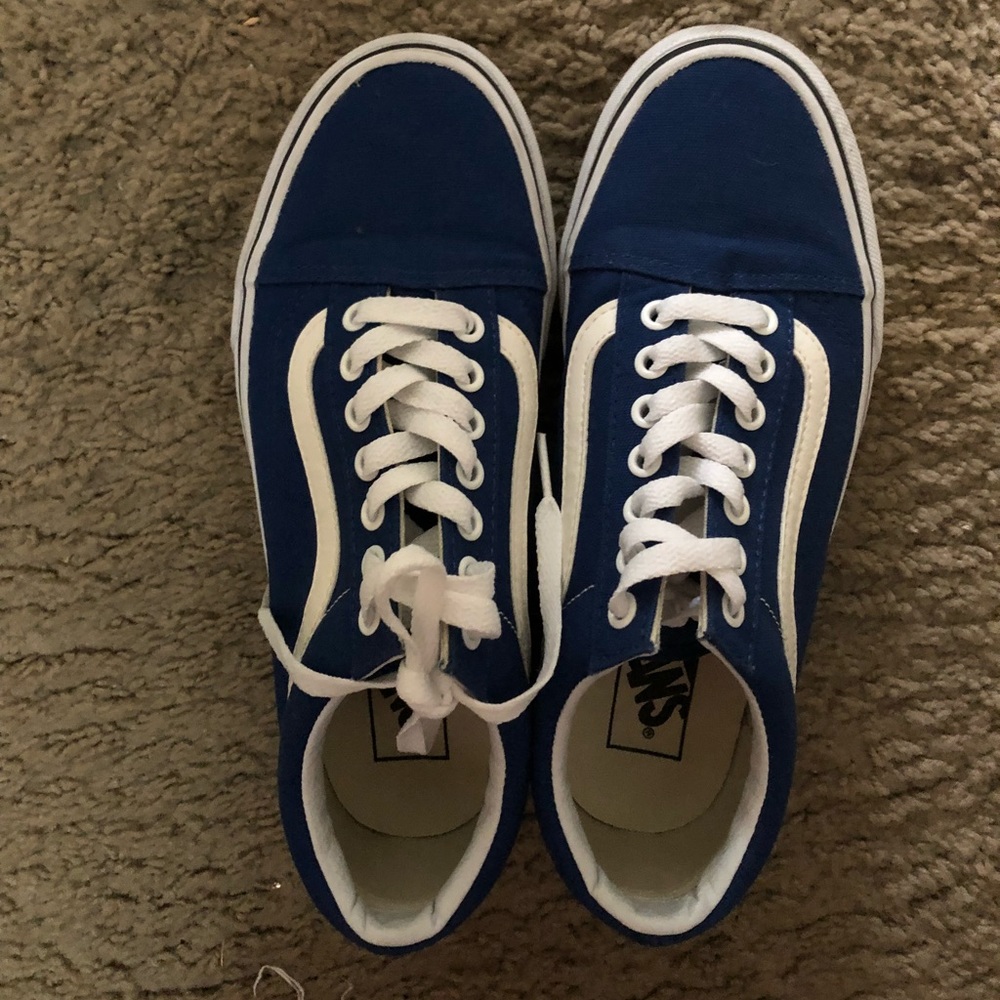 Gently used royal blue old skool vans
